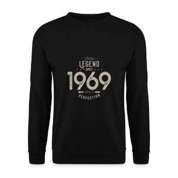 LIVING legend since 1969 52nd anniversary gift - Unisex Sweatshirt - black - Front - Alina (178cm) & Michal (187cm)