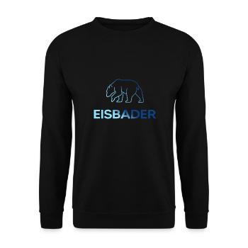 Eisbader Winterschwimmen arctic Eisschwimmer - Unisex Pullover - Schwarz - Vorne - Alina (178cm) & Michal (187cm)