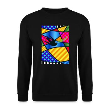 Lucky Swallow - Unisex Sweatshirt - black - Front - Alina (178cm) & Michal (187cm)