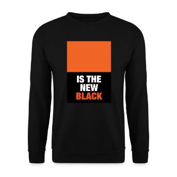 RED-YELLOW est le nouveau NOIR - Sweat-shirt Unisexe - noir - Devant - Alina (178cm) & Michal (187cm)