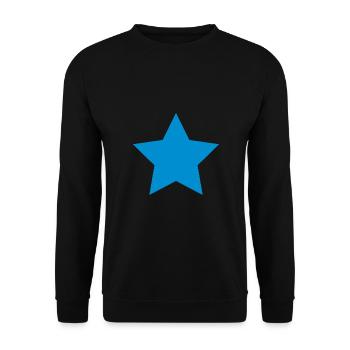Stern Blau - Unisex Pullover - Schwarz - Vorne - Alina (178cm) & Michal (187cm)