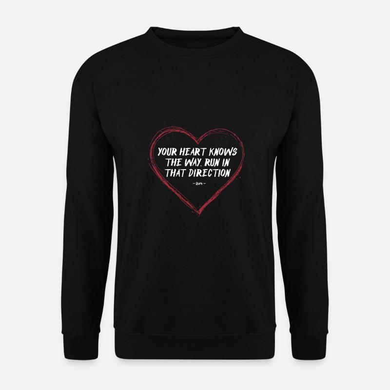 Folge deinem Herzen - Rumi Zitat - Unisex Pullover - Schwarz