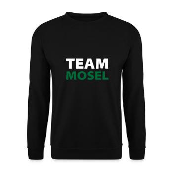 Team Mosel weiß/grün - Unisex Pullover - Schwarz - Vorne - Alina (178cm) & Michal (187cm)