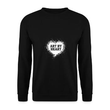 Funny Art Painter Art By Heart Drawing Gifts - Unisex Sweatshirt - black - Front - Alina (178cm) & Michal (187cm)