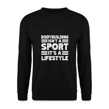 Le bodybuilder de dynamophilie n’est pas un mode de vie sportif - Sweat-shirt Unisexe - noir - Devant - Alina (178cm) & Michal (187cm)