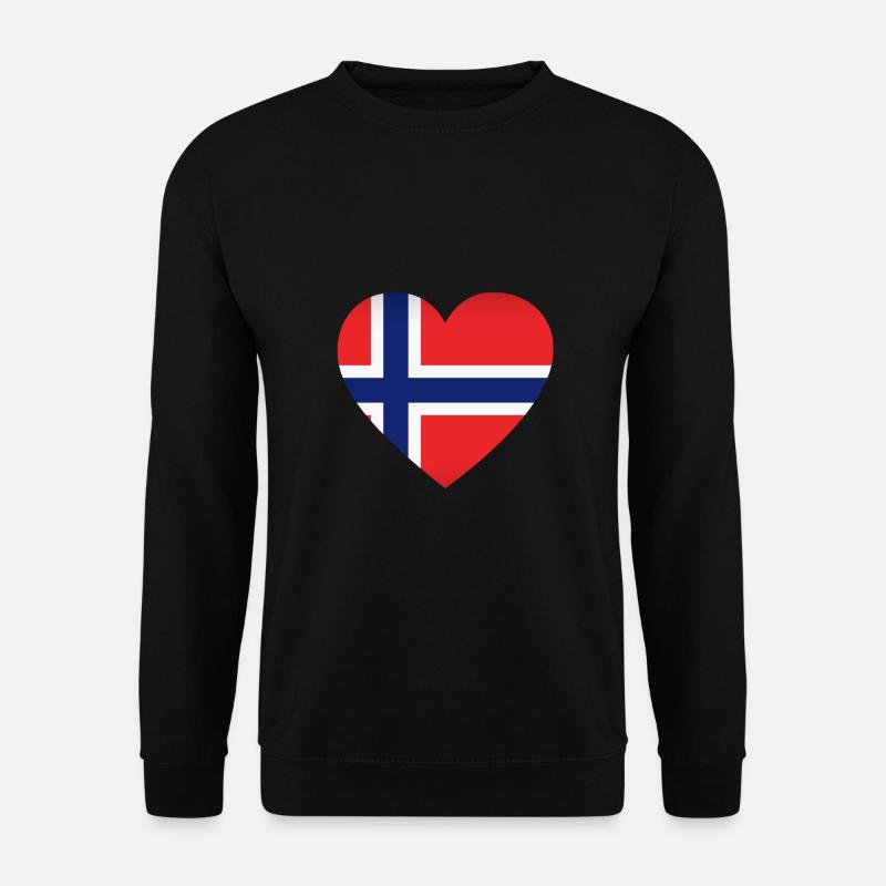 Herz Norwegen Skandinavien Liebe - Unisex Pullover - Schwarz