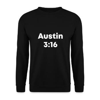 Austin 3:16 - Unisex Pullover - Schwarz - Vorne - Alina (178cm) & Michal (187cm)