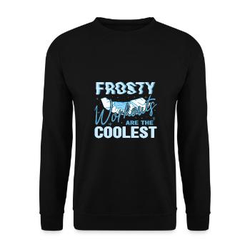 Les séances d’entraînement givrées à l’eau glacée sont le cadeau le plus cool - Sweat-shirt Unisexe - noir - Devant - Alina (178cm) & Michal (187cm)