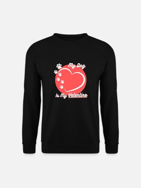 Valentine's Day, Dog - Unisex Sweatshirt - black