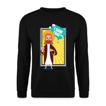 Jesus Christus Geschenk Religion - Unisex Pullover - Schwarz - Vorne - Alina (178cm) & Michal (187cm)