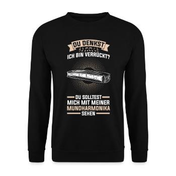 Harmonica Mundharmonika Akkord-mundharmonika - Unisex Pullover - Schwarz - Vorne - Alina (178cm) & Michal (187cm)