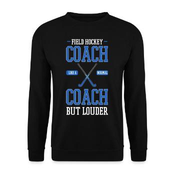 Hockey hockey de hockey coach - Sweat-shirt Unisexe - noir - Devant - Alina (178cm) & Michal (187cm)