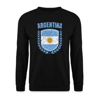 Argentinien - Unisex Pullover - Schwarz - Vorne - Alina (178cm) & Michal (187cm)