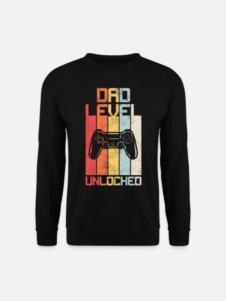Vater Papa Vatertag Retro Vintage - Unisex Pullover - Schwarz