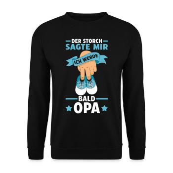 Werdender Opa - Unisex Pullover - Schwarz - Vorne - Alina (178cm) & Michal (187cm)