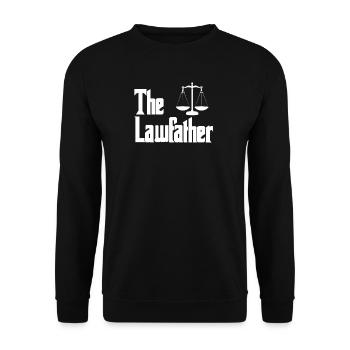 The Lawfather Jura Humor Lawyer - Unisex Sweatshirt - black - Front - Alina (178cm) & Michal (187cm)