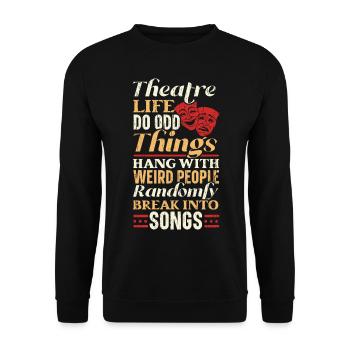 Théâtre Broadway Comédie musicale Actrice de scène Schaus - Sweat-shirt Unisexe - noir - Devant - Alina (178cm) & Michal (187cm)