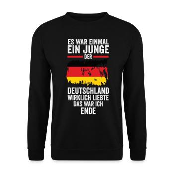 Deutschland Deutscher Deutsches - Unisex Pullover - Schwarz - Vorne - Alina (178cm) & Michal (187cm)
