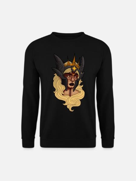 Fantasy Design Schildmaid Viking Wikinger - Unisex Pullover - Schwarz