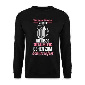 Schützenverein Schützenfest - Unisex Pullover - Schwarz - Vorne - Alina (178cm) & Michal (187cm)