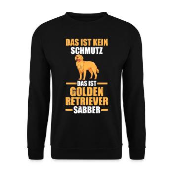 Hund Golden Retriever - Unisex Pullover - Schwarz - Vorne - Alina (178cm) & Michal (187cm)