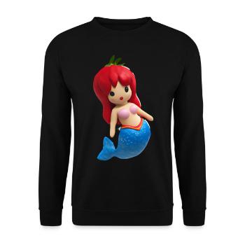 Sirène aux fraises - Sweat-shirt Unisexe - noir - Devant - Alina (178cm) & Michal (187cm)