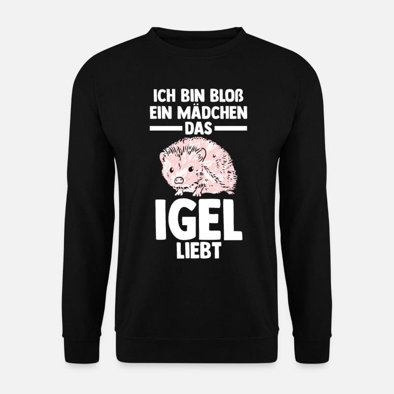 Tiermotiv Igel - Unisex Pullover - Schwarz