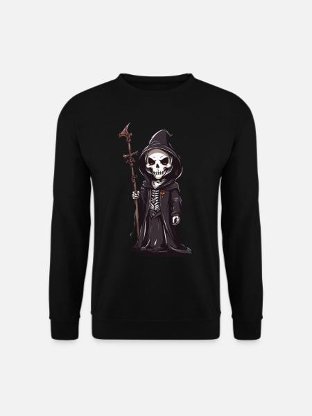 Cute Skeleton Magician Halloween Magic - Unisex Sweatshirt - black