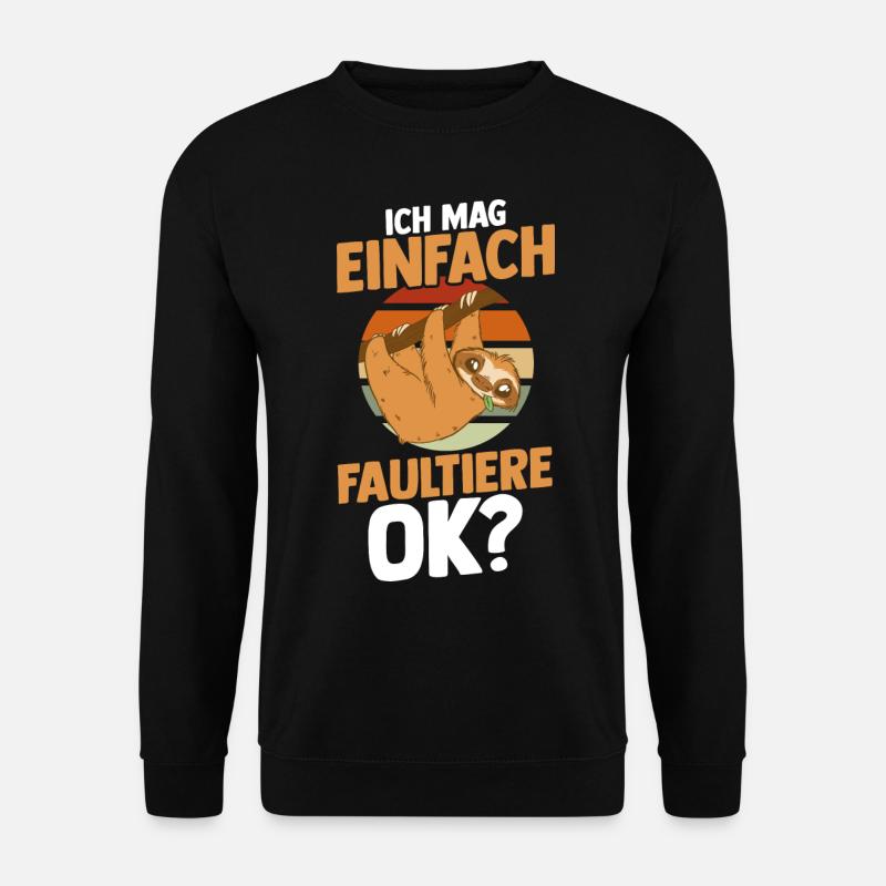 Faultier - Unisex Pullover - Schwarz