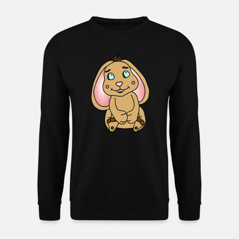 Hase mit Schlappohren - Unisex Pullover - Schwarz