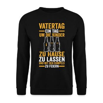 Dad Father Father's Day - Unisex Sweatshirt - black - Front - Alina (178cm) & Michal (187cm)