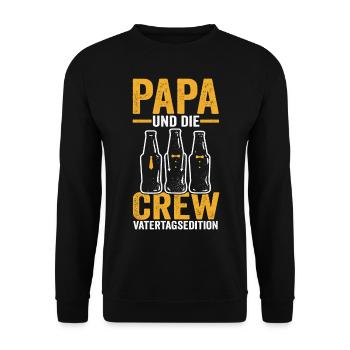 Papa Vater Vatertag - Unisex Pullover - Schwarz - Vorne - Alina (178cm) & Michal (187cm)