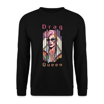 Drag Queen - Sweat-shirt Unisexe - noir - Devant - Alina (178cm) & Michal (187cm)