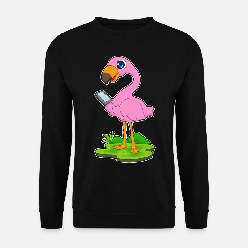 Flamingo Mobile Phone - Unisex Sweatshirt - black
