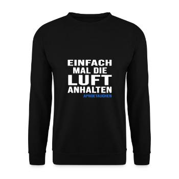 apnoetaucher apnoe tauchen oxygen - Unisex Pullover - Schwarz - Vorne - Alina (178cm) & Michal (187cm)