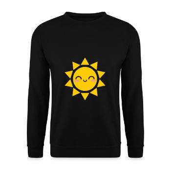 Sun Cute Kawaii - Unisex Sweatshirt - black - Front - Alina (178cm) & Michal (187cm)