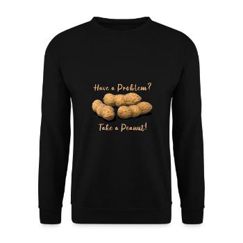 Avez-vous un problème ? Take a Peanut ! - Sweat-shirt Unisexe - noir - Devant - Alina (178cm) & Michal (187cm)