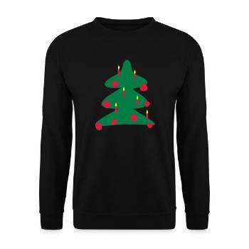Christmas tree - Unisex Sweatshirt - black - Front - Alina (178cm) & Michal (187cm)