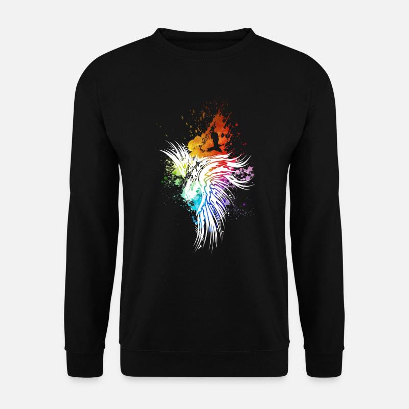Raven rainbow blobs white - Unisex Sweatshirt - black
