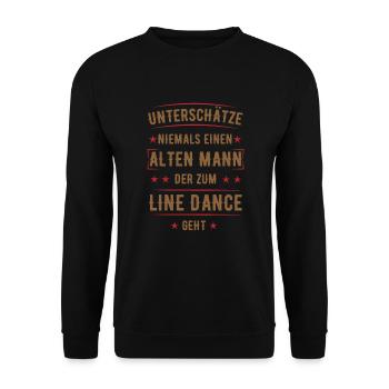 Line Dance, Linedance, Line Dancing, Geschenk - Unisex Pullover - Schwarz - Vorne - Alina (178cm) & Michal (187cm)