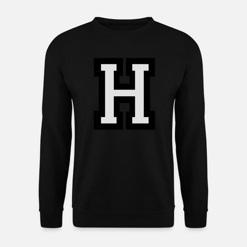 Buchstabe H - Unisex Pullover - Schwarz