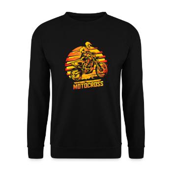 Motocross - Enduro - Moto Cross - MX - Unisex Sweatshirt - black - Front - Alina (178cm) & Michal (187cm)