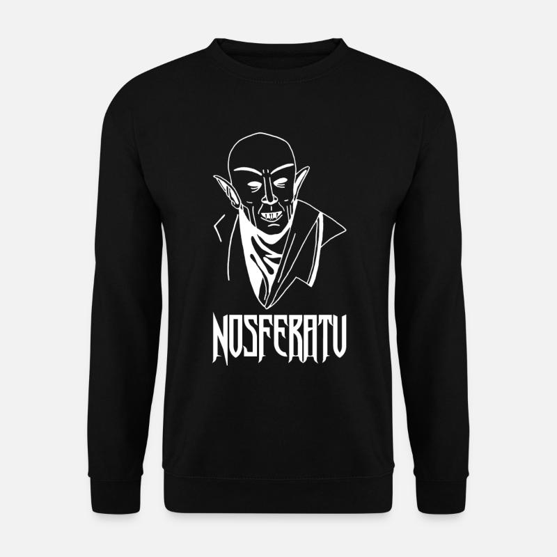 Nosferatu the vampire (white) - Unisex Sweatshirt - black