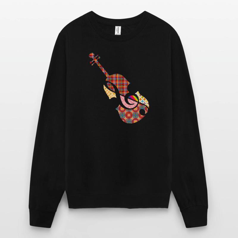 beau violon patchwork avec clé de sol Sweat-shirt Unisexe