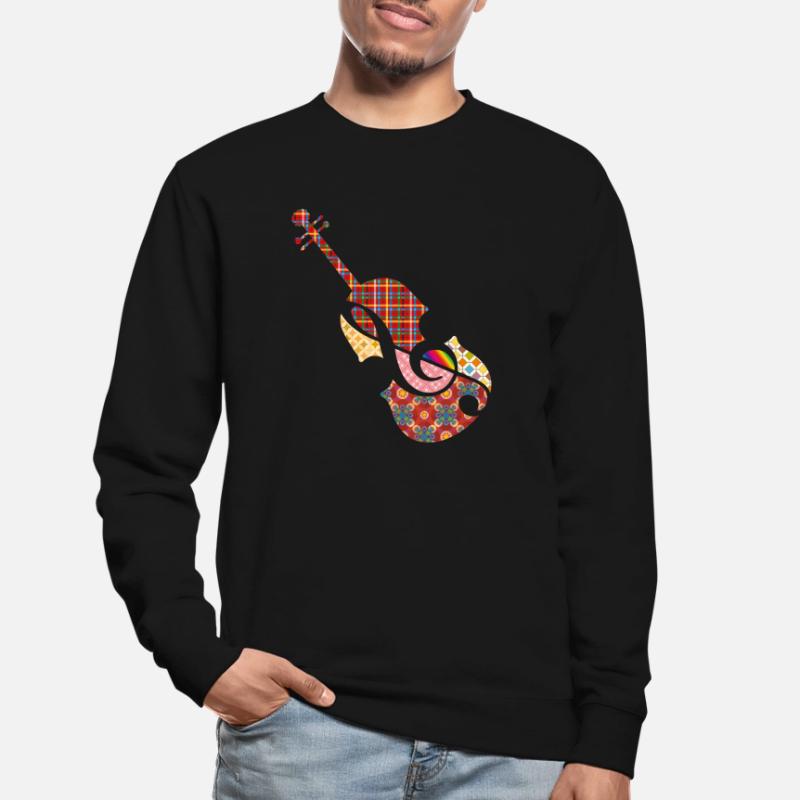 beau violon patchwork avec clé de sol Sweat-shirt Unisexe