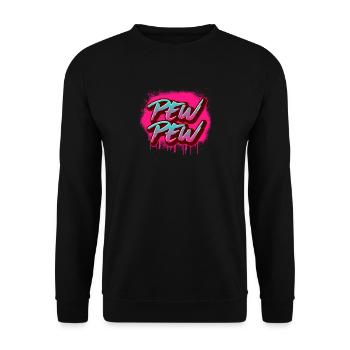 Pew Pew - Unisex Sweatshirt - black - Front - Alina (178cm) & Michal (187cm)