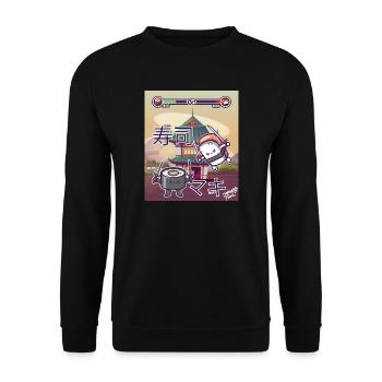 Sushi Vs Maki Gift Gamer Japan Asian Cuisine - Unisex Sweatshirt - black - Front - Alina (178cm) & Michal (187cm)