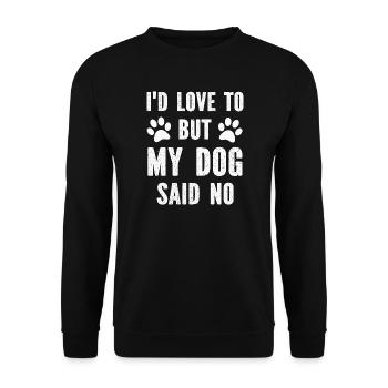 Hund Hunde - Unisex Pullover - Schwarz - Vorne - Alina (178cm) & Michal (187cm)