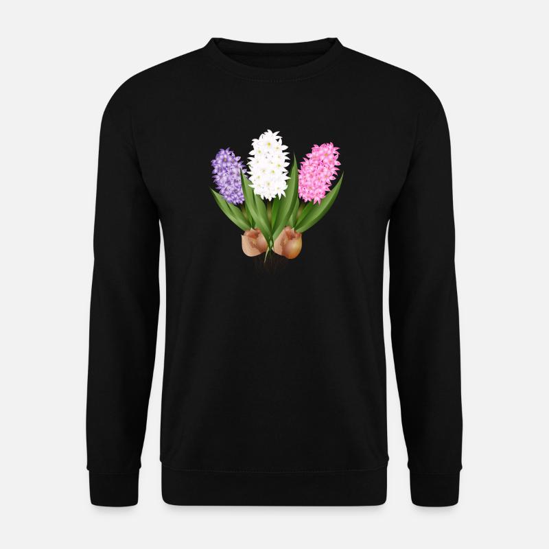 Hand-drawn hyacinths - Unisex Sweatshirt - black
