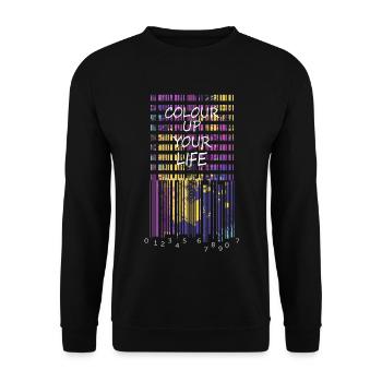 Apportez de la couleur à votre vie - Sweat-shirt Unisexe - noir - Devant - Alina (178cm) & Michal (187cm)